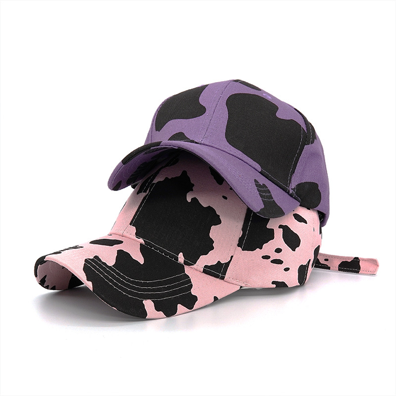 Unisex Fashion Cow Pattern Printing Curved Eaves Baseball Cap display picture 3
