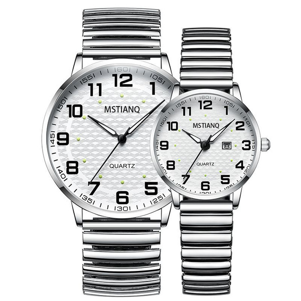 Women's waterproof quartz men's watch for elderly