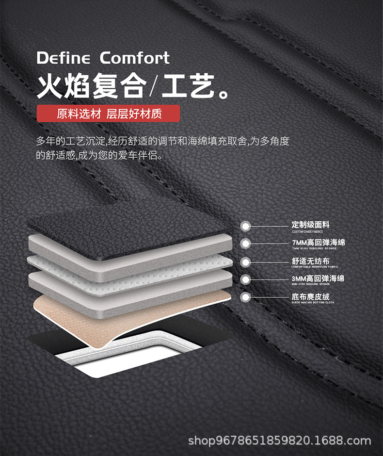 Car Seat Cushion, Universal for All Seasons, Full Surround Special Seat Cover, Breathable Perforated Leather Car Seat Cushion Cover for Summer, Universal Model