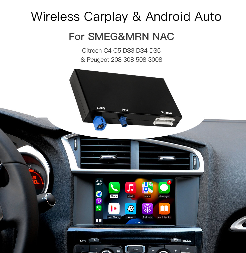 Wireless Carplay Module Is Suitable for Peugeot 208 308 508 3008 Citroen C4 Ds3 Ds5
