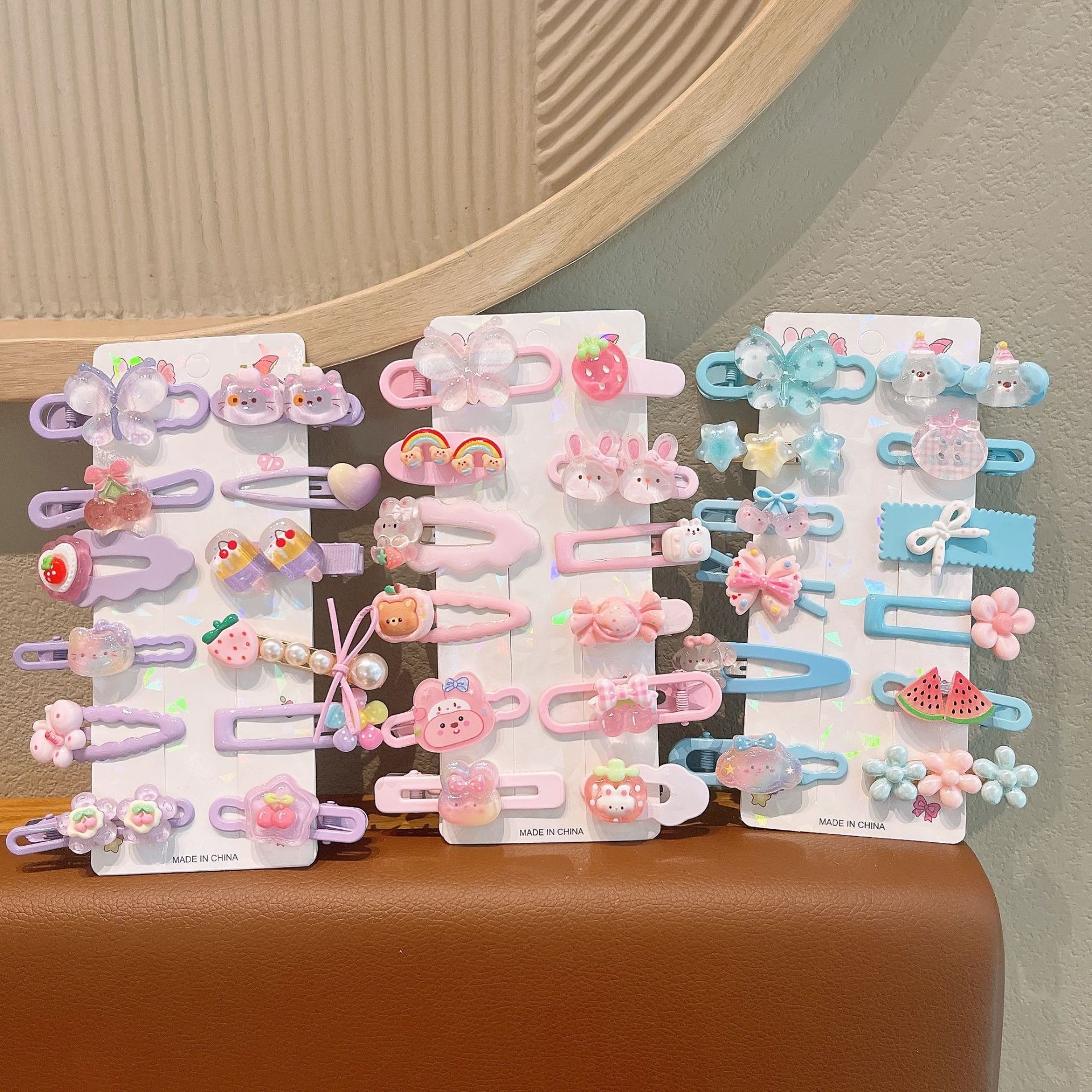 Cute princesa pechuga clip de dibujos animados para niños clip de cabello conjunto de bebé cabello roto boca de pato clip de borde de cabello divertido clip al por mayor