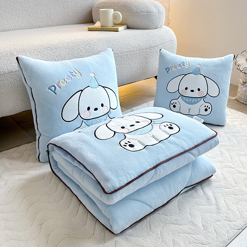 Cartoon Pillow Blanket, Milk Velvet Dual-Purpose Cushion Blanket, Office Car Nap Folding Air Conditioning Blanket, Wholesale in Stock Cartoon Pillow Blanket, Milk Velvet Dual-Purpose Cushion Blanket, Office Car Nap Folding Air Conditioning Blanket, Wholesale in Stock