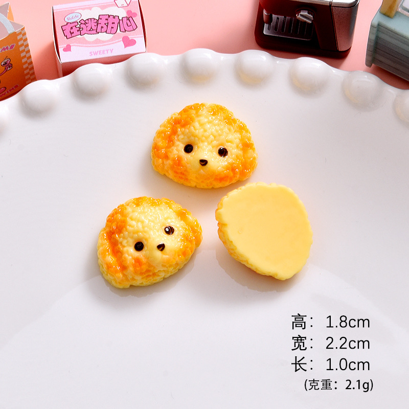 シミュレーションクッキークッキー食べる樹脂アクセサリー森ベル小動物クリームゴムdiy頭縄冷蔵庫貼り装飾