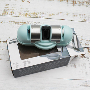 Cross-Border Special Supply of Suction Cup Type Two-Stage Knife Sharpener for Home Use, Fast Tungsten Steel Ceramic New Model Sharpening Stone for Kitchen Knives with Strong Suction