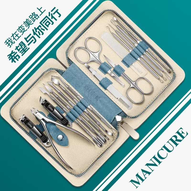 Herramientas de pinza de garganta de uñas, empuje de regalo, reparación de uñas, cuchillo de uñas de piel muerta, conjunto de cortinas de uñas para el hogar