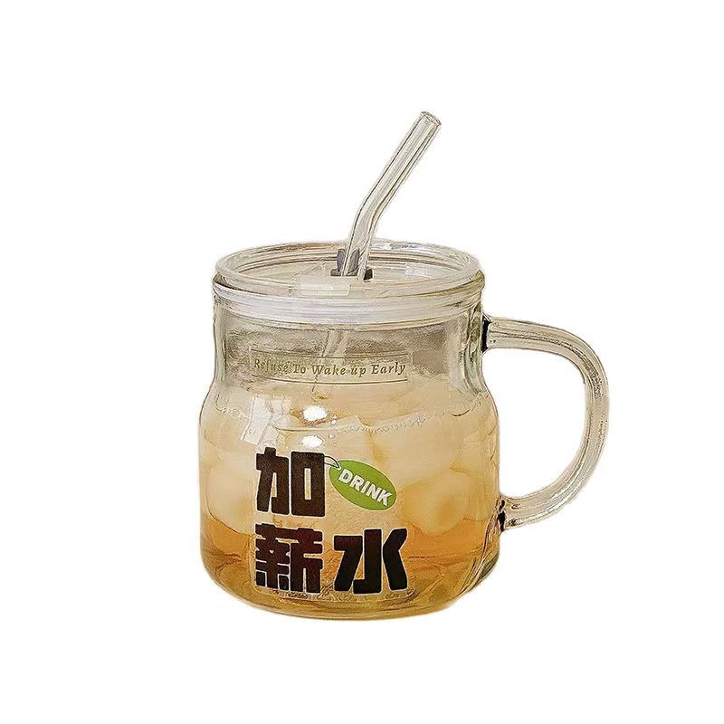 Creative capacious glass, high quality tea cup with glass