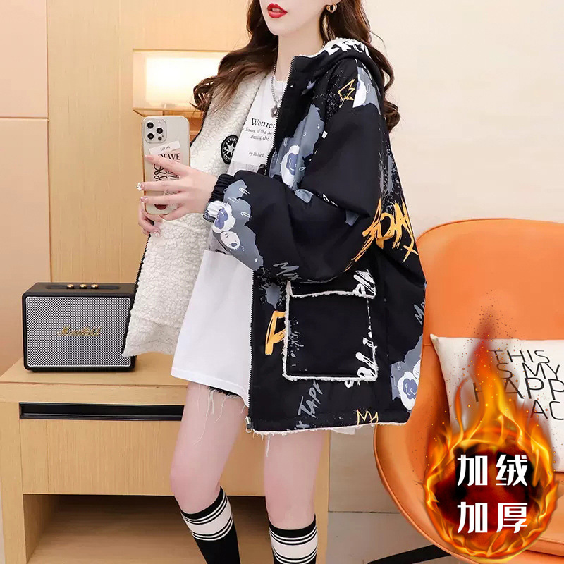 Cashmere Double-sided wearable fleece jacket 2023 new autumn and winter hooded jacket for women/alteddy Cashmere Double-sided wearable fleece jacket 2023 new autumn and winter hooded jacket for women/alteddy