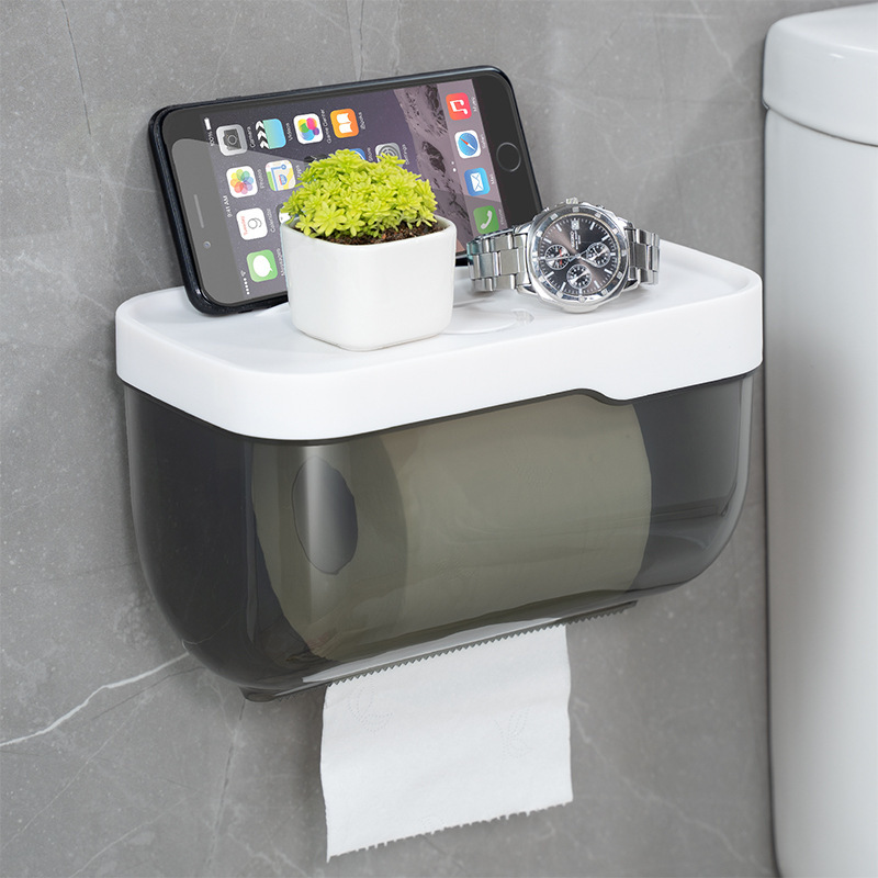 バスルームティッシュボックス防水パンチフリートイレットペーパートイレットペーパーボックストイレットペーパー収納ラッククリエイティブロールホンナ|undefined