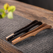 茶夹茶具配件木制功夫茶道实木防烫茶镊子茶勺茶杯夹子泡茶工具