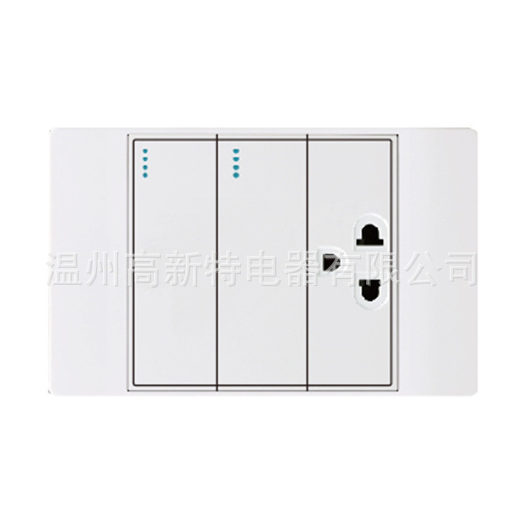 外贸南美开关118系列-QB 二开双控&一位泰式插座  越南插座