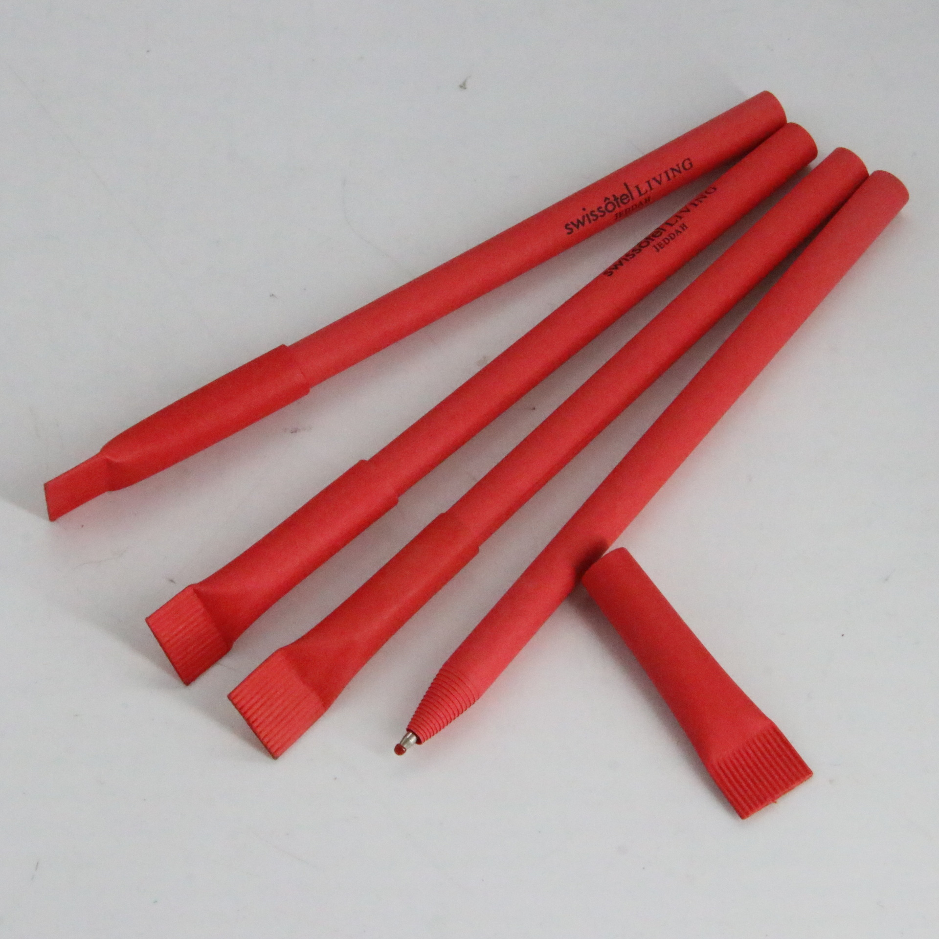 Junrong tubo de papel bolígrafo publicidad impresión logo papel en stock al por mayor insertar