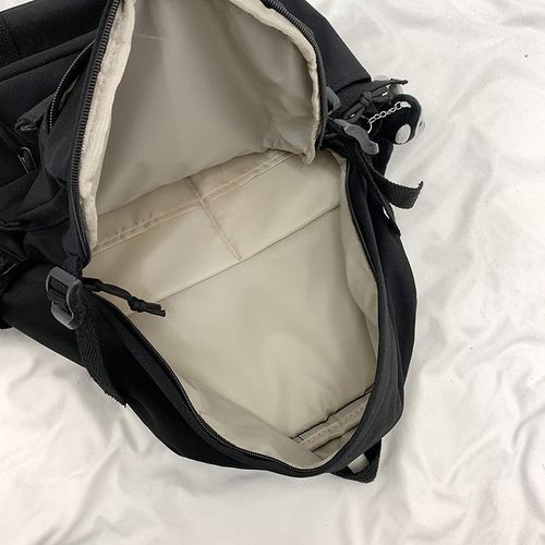 新款书包女ins版高中大学生背包港风潮牌大容量工装情侣双肩包男