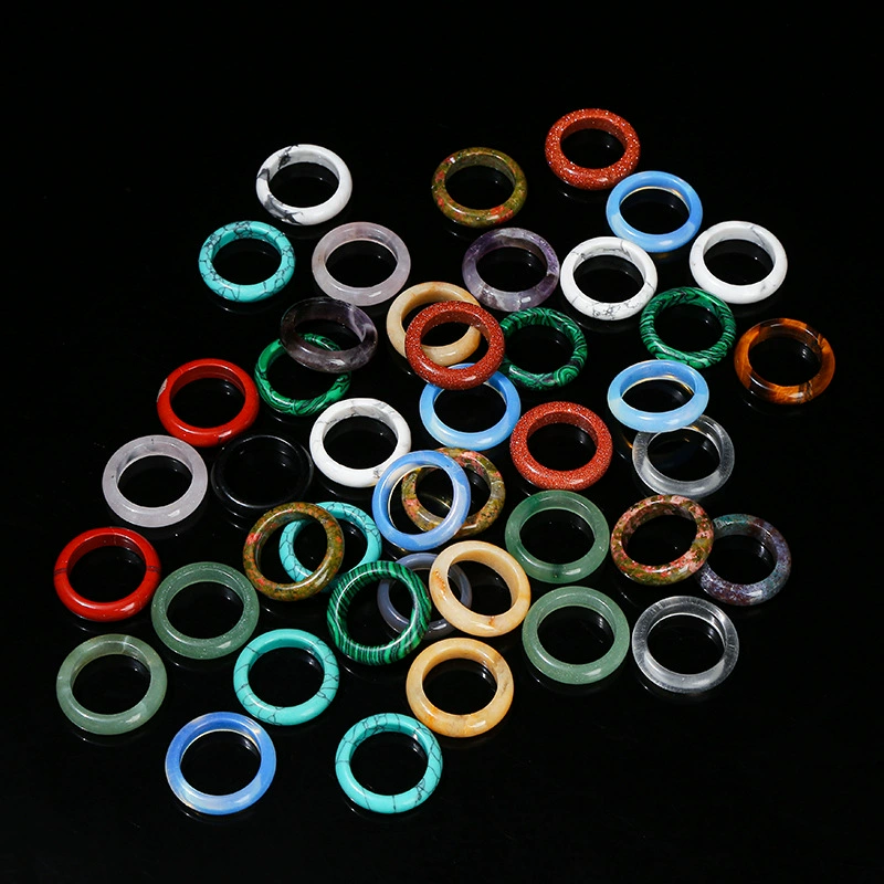 Кольцо Ring LINK JD GEMS универсальное агатовое нефритовое кольцо, 26×6 мм (внутренний диаметр 18–20 мм), унисекс элегантное