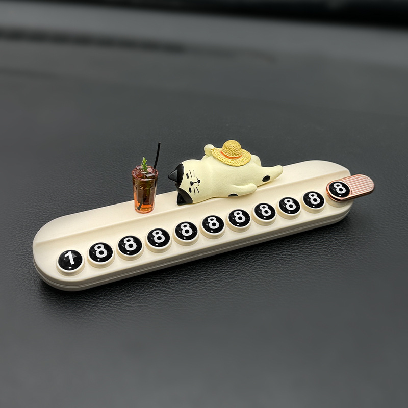 Tarjeta de teléfono móvil de coche, placa de estacionamiento, placa de matrícula temporal de coche, placa de matrícula de coche creativa, decoración de serie