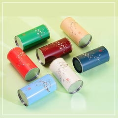 Spring Blossom Tea Can, Iron Can, Universal Round Sealed Can for Longjing Green Tea and Black Tea Packaging, Mako Iron Tea Can