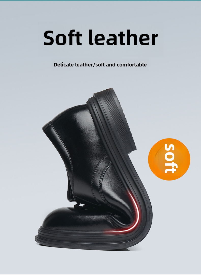 Men's Leather Formal Shoes Height Increasing Business Wedding_voghion.com