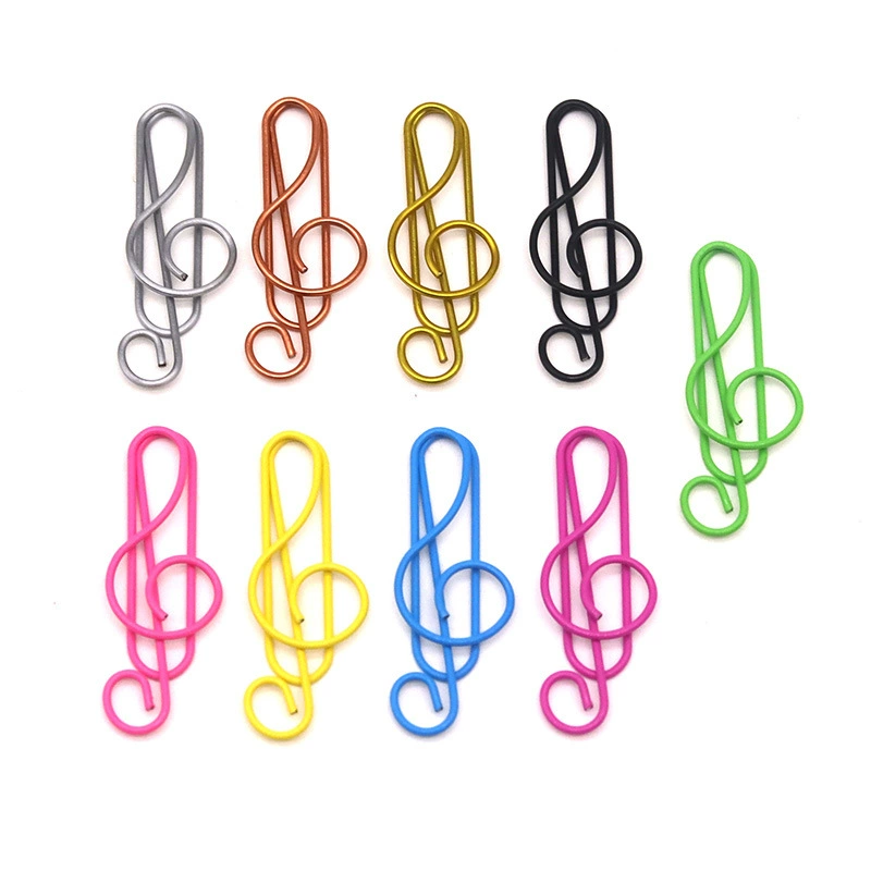 Фабрика оптовых креативных музыкальных инструментов Скрепка заметка высокой ноты металлическая цветная скрепка канцелярских принадлежностей