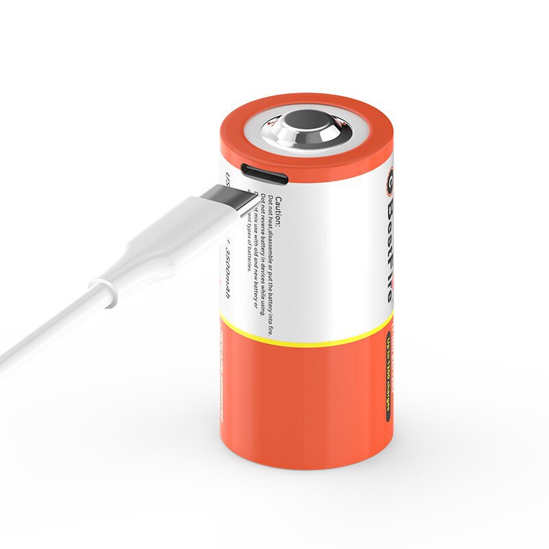 Type C No. 2 1.5V USB Rechargeable Battery Support Brand Processing Used for Radio Sterilizer and More