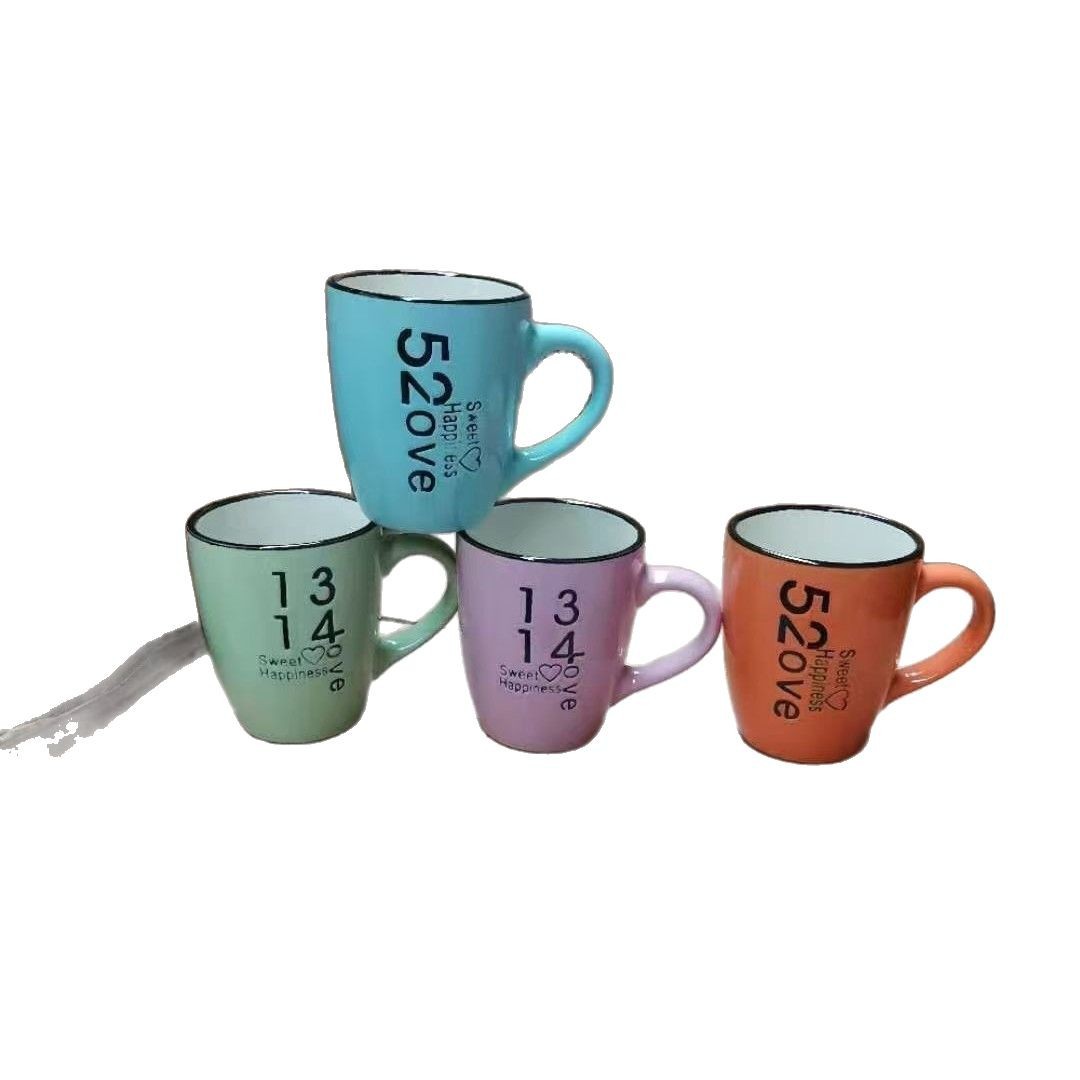 Tazas de cerámica tazas de agua de gran capacidad tazas de café de estilo cortés lindas tazas de leche tazas de pareja image 5