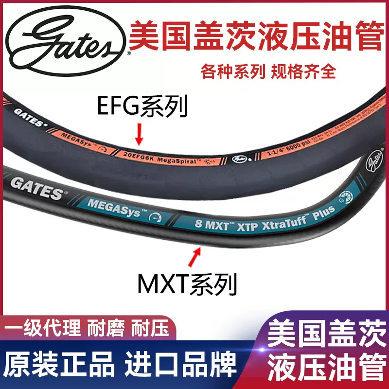 GATES美国进口盖茨高压液压油管EFG6K EFG5K 4XH系列高端液压胶管