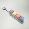 Four-button transparent shell-light purple