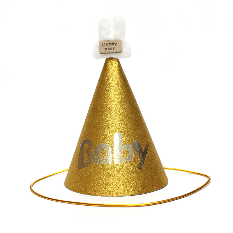 Sombreros de cumpleaños de embalaje independiente, sombreros de fiesta, sombreros de punta, sombreros de fiesta para bebés, sombreros de pastel