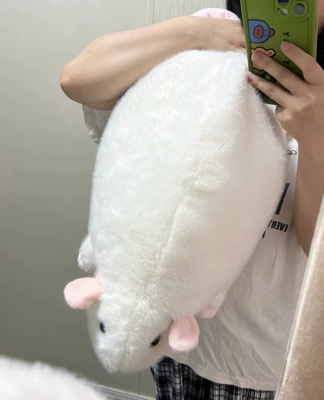 Funny Guinea Pig Girl Boyfriend – Oyuncaq yastıqlar - quality-assurance-flower-rat-doll-white-35cm-with-tail
