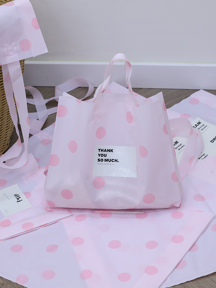 Punto de onda grueso mochila de plástico esmerilado hombro correa de ropa tienda de ropa bolsa de plástico logotipo personalizado regalos