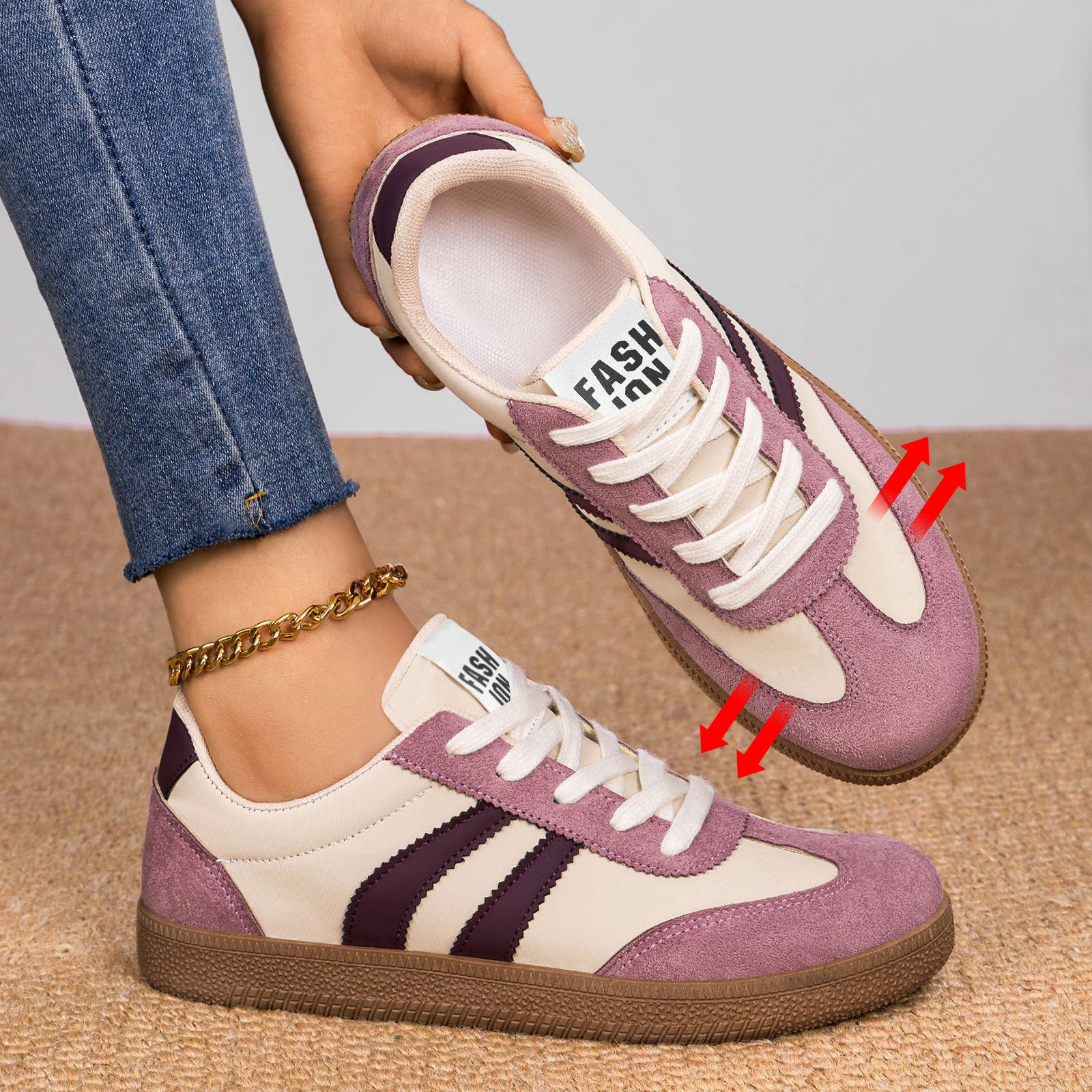 Zapatos de primavera de comercio exterior transfronterizo zapatos de mujer de suela suave ligera zapatos de entrenamiento alemán zapatos de mujer de altura ancha zapatos casuales de mujer