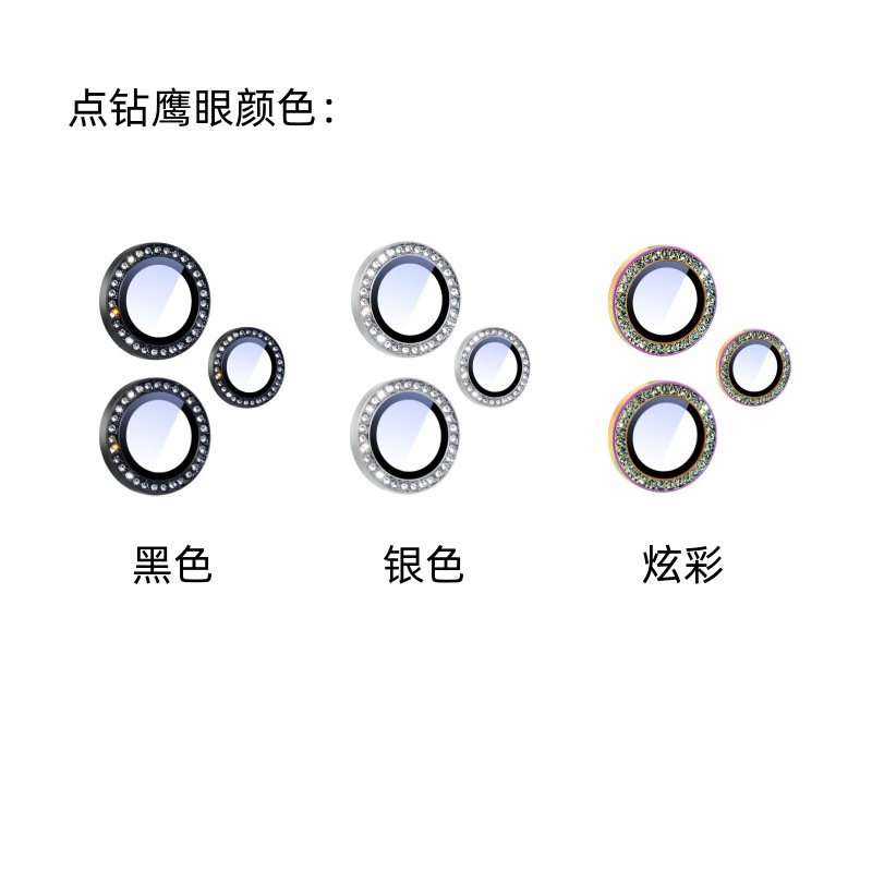 Aplicable a la película de cámara P4power 5G punto de perforación Realme15 película de lente de ojo de halcón de vidrio metálico