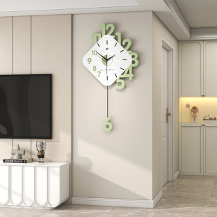 Simple Cream Style Wall Clock Home Wall-mounted Living Room Clock High-end Restaurant Decoration Fashion Creative Digital Clock