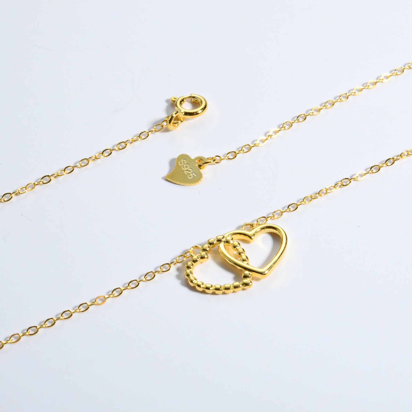 Heart Shape Pattern Women's Gender 925 Sterling Silver Plating Heart Shape Pendant Necklace