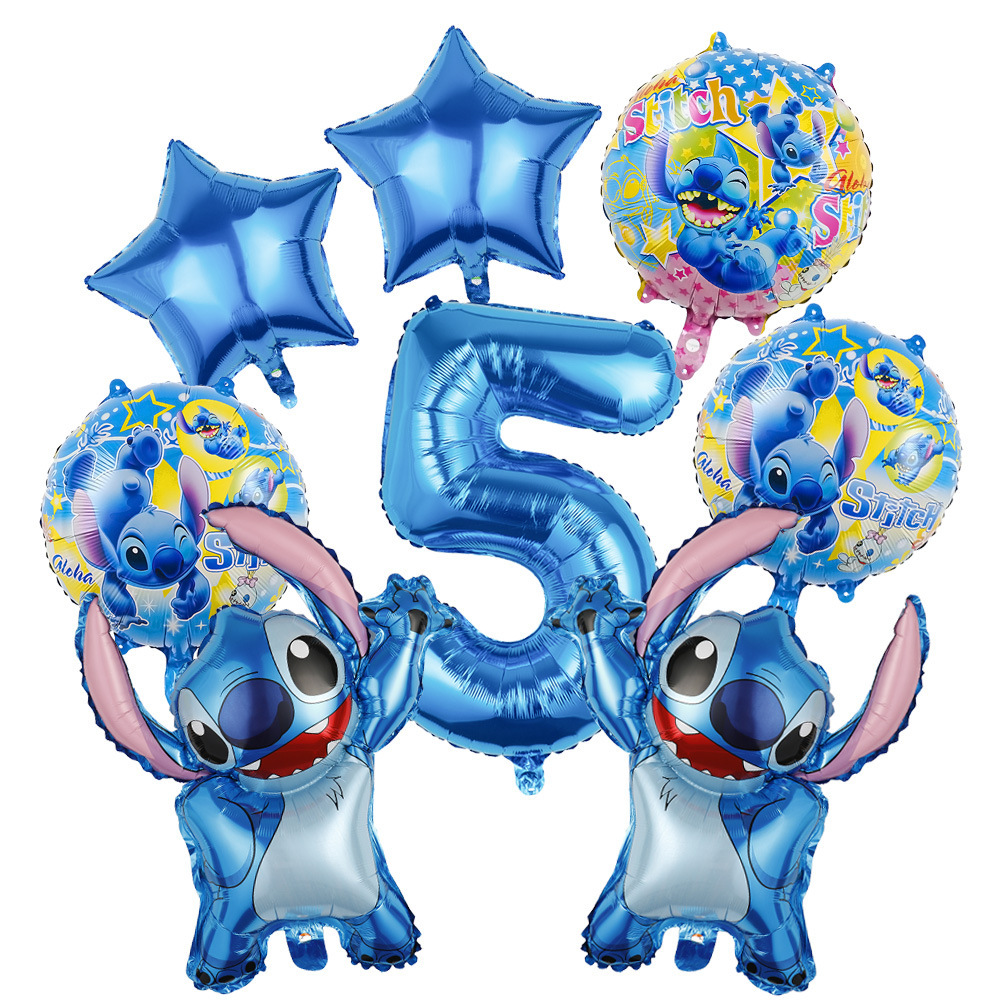 Dibujos animados de dibujos animados estrella de dibujos animados bebé puntada globo traje de juguete para niños decoración de fiesta de cumpleaños globo