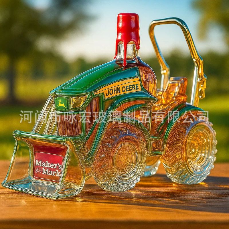 新品推土机威士忌酒瓶泡酒瓶高硼硅玻璃酒瓶装饰摆件泡酒瓶跨境|undefined