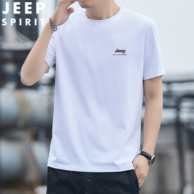 New Figure JEEP SPIRIT Summer Breathable Round Neck Printed Casual Short Sleeve T-Shirt HL279052