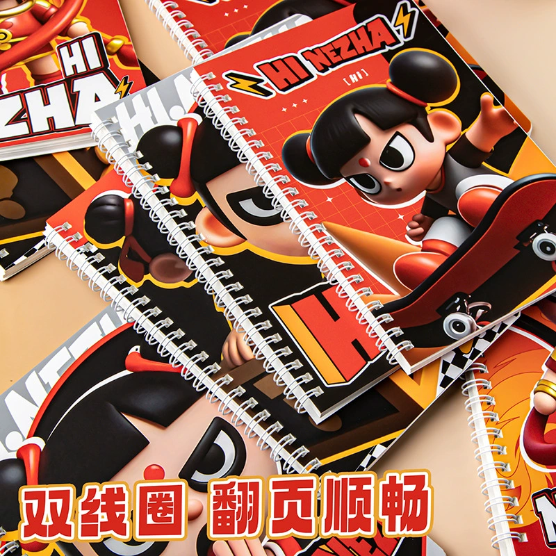Блокнот на катушке A5 с рисунком, 120 страниц, подлинный авторизованный блокнот Nezha Naohai, студенческие канцелярские принадлежности, приз, заметка с горизонтальной линией