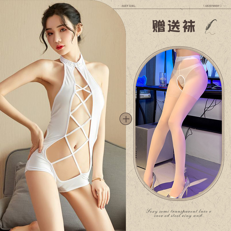 흰색 + 흰색 가랑이 없는 양말