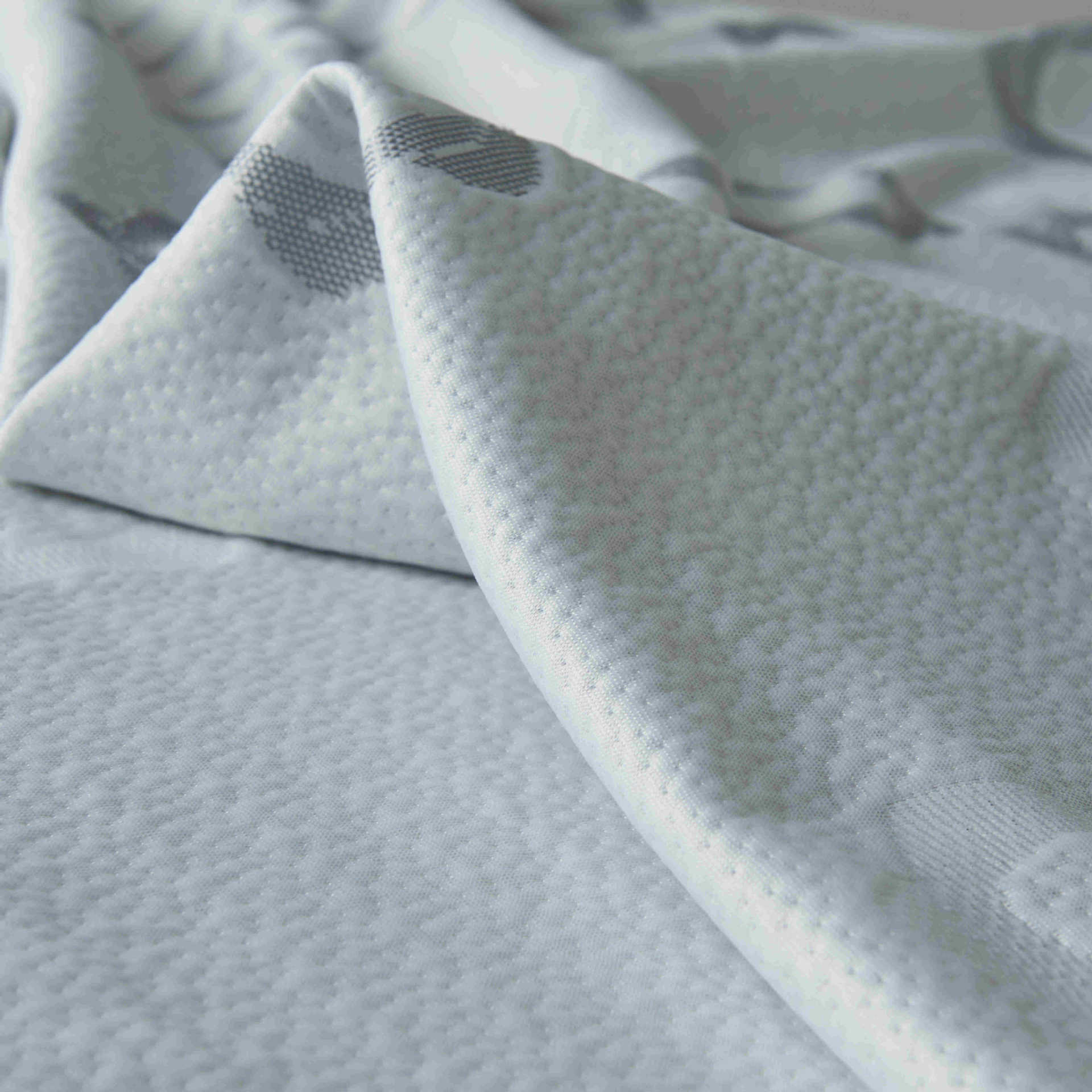 240 gramos de tela de colchón de color gris pálido unilateral tejido Jacquard tela de colchón tejido de urdimbre tela de tejido personalizada image 5