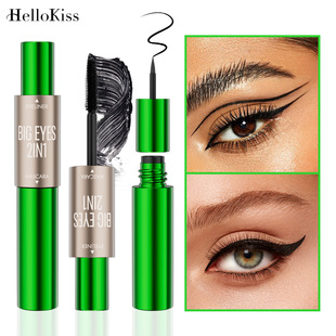 Hellokiss Double-Ended Mascara Thick, Long, Curling and Non-Smudged 2in1 Waterproof Eyeliner Makeup Wholesale