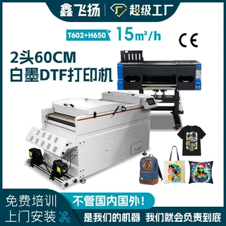 广州现货定制DTF白墨打印机 卫衣T恤服装印花白墨烫画机