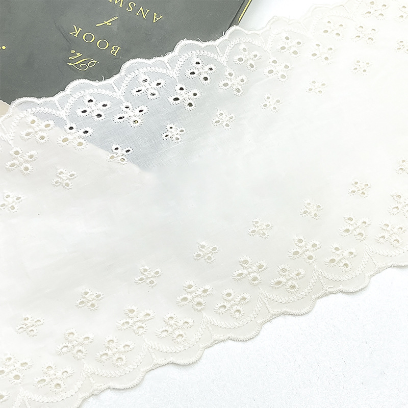 现货直发 棉布刺绣镂空花边 大肠发圈裙摆童装家纺手工蝴蝶结辅料