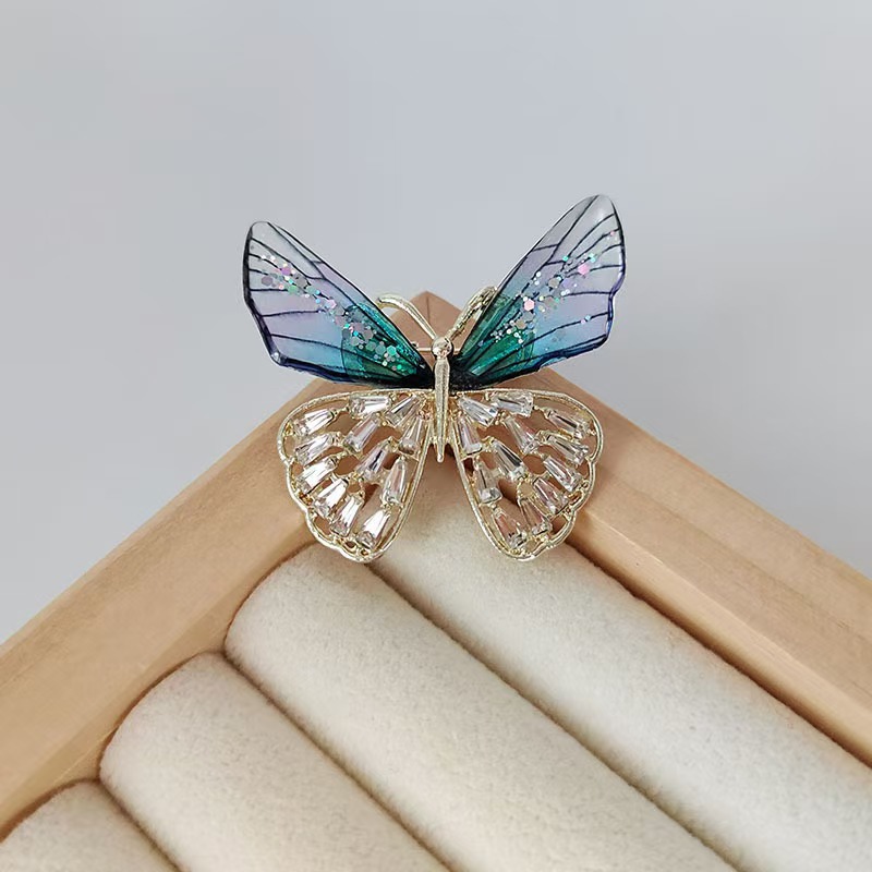 나비 브로치 여성의 하이 엔드 센스 하이 엔드 틈새 도매 하이 엔드 핀 기질 고정 의류 세트 진주 보석