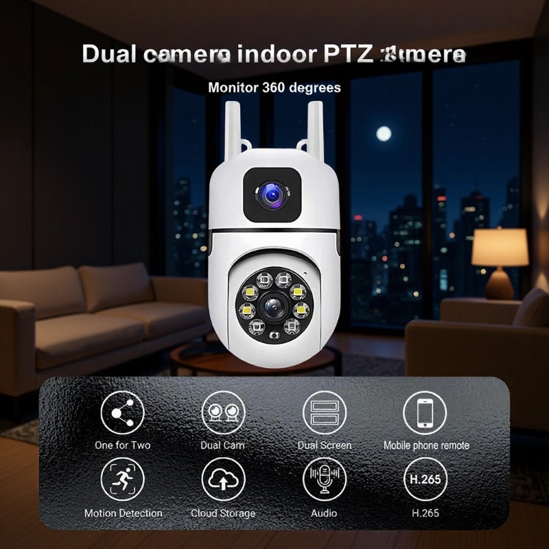 Soporte binocular Minion inalámbrico WIFI cámara interior de alta definición visión nocturna inteligente teléfono móvil doméstico monitoreo remoto