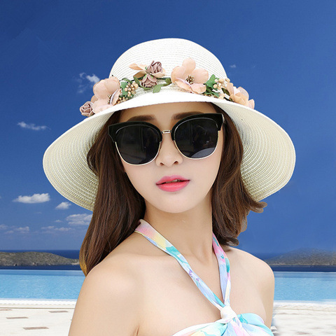 Sun Hat for Women, Foldable Straw Hat, Beach Vacation Hat, Wide Brim Sun Hat for Women, Beach Casual Hat
