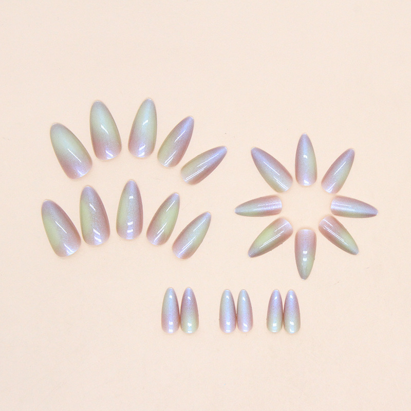 Amélioration des aurores colorées en amande à tête ronde, nouveau produit d'été, faux ongles accrocheurs, amélioration des ongles finis_voghion.com