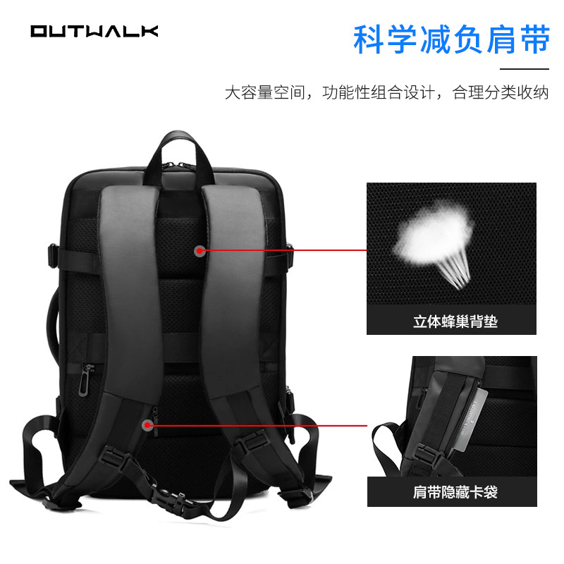 【礼品定制】厂家批发男式双肩包大容量短途出差商务电脑背包印字