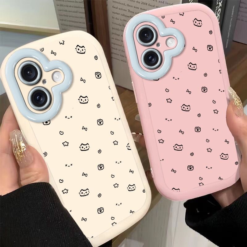 Kitten label for OPPORENO12 phone case women's personalized Reno12 new A975G frosted A1x