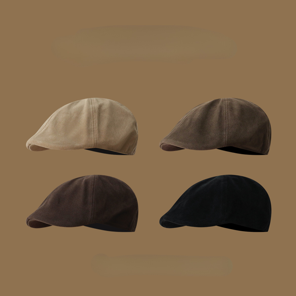 Japanese fashionable hat, retro coffee coloring book with hood, British style