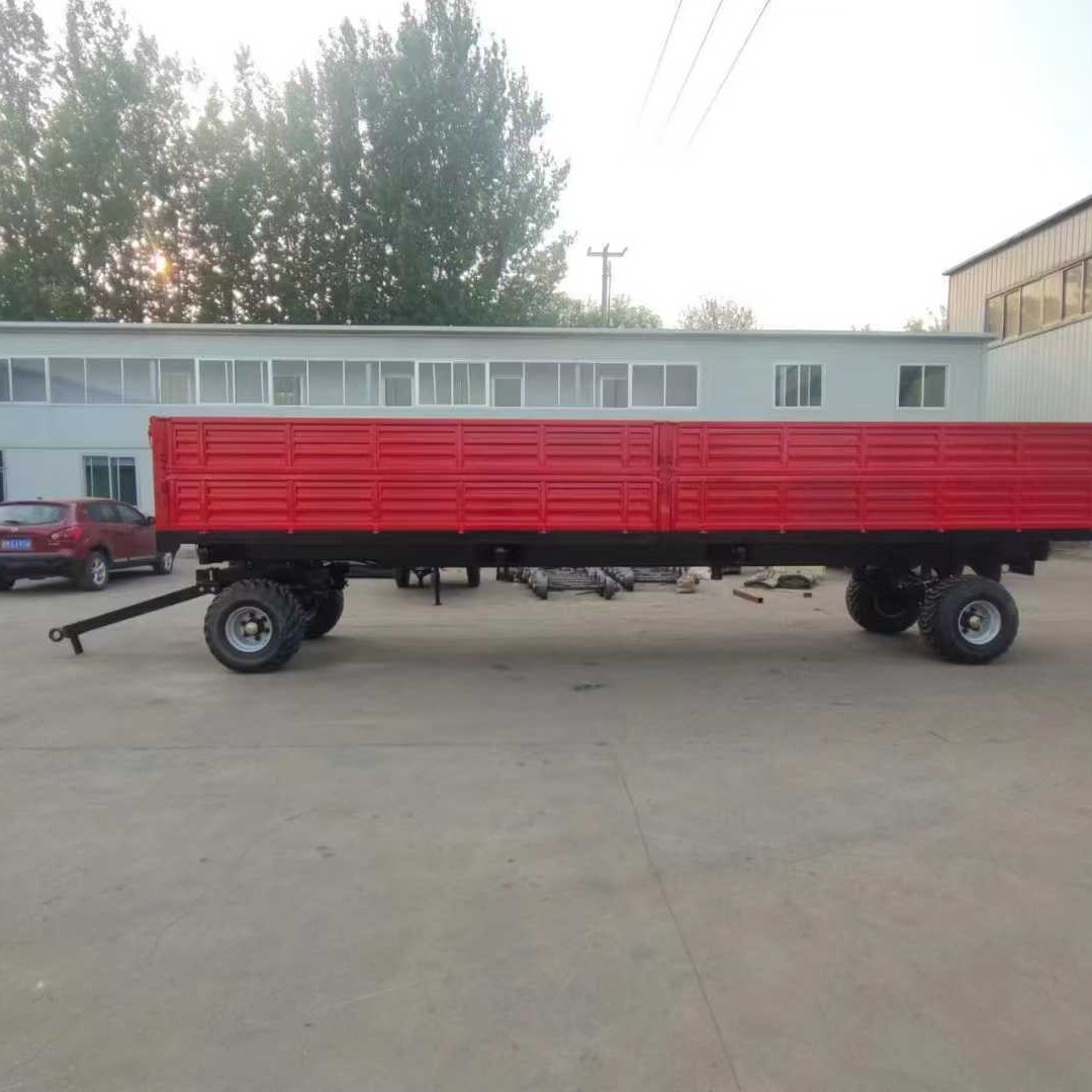 拖拉机牵引自卸拖车斗 双轴四轮农田运输车斗运输拖车