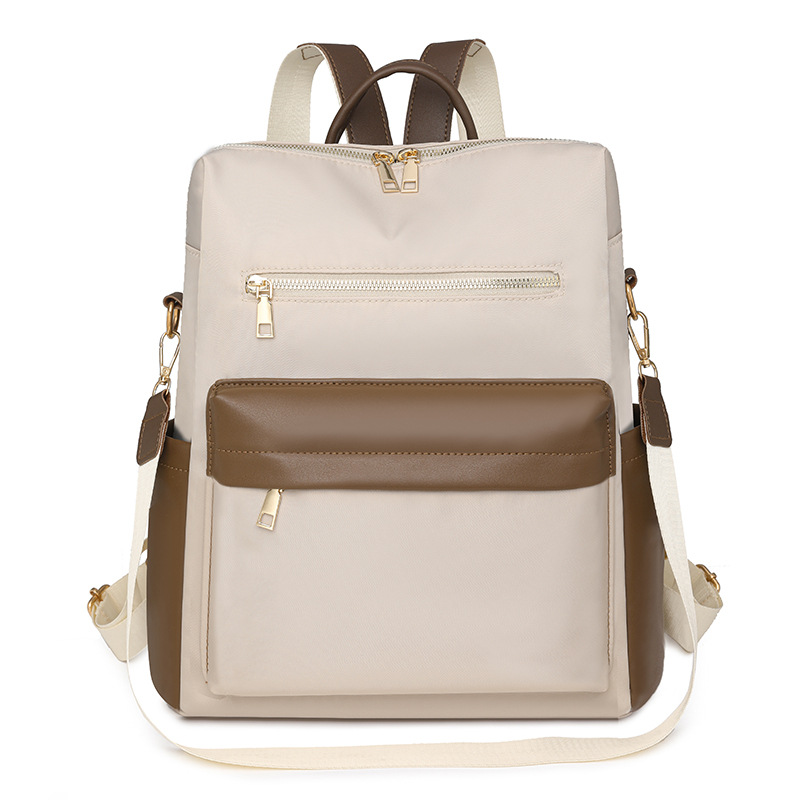 Mochila para mujer Mochila de viaje al aire libre de color de contraste de tendencia de moda Mochila de gran capacidad de ocio simple de doble uso